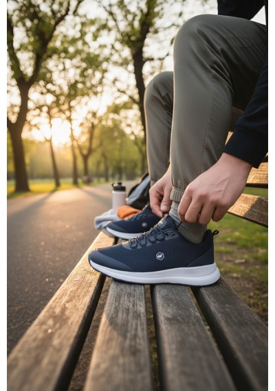 Enoch Erkek Örgü Panelli Esnek Tabanlı Günlük Spor Ayakkabı Sneaker 2332 Lacı