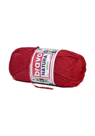 Natura Cotton Kırmızı 401 Pamuk İplik 100gr 200mt