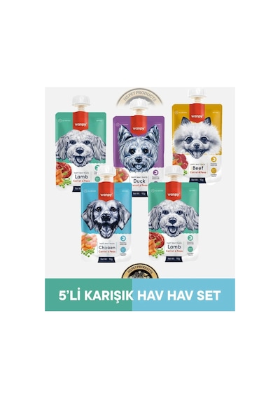 Wanpy Köpek Et Ezmesi Karışık 5 Li