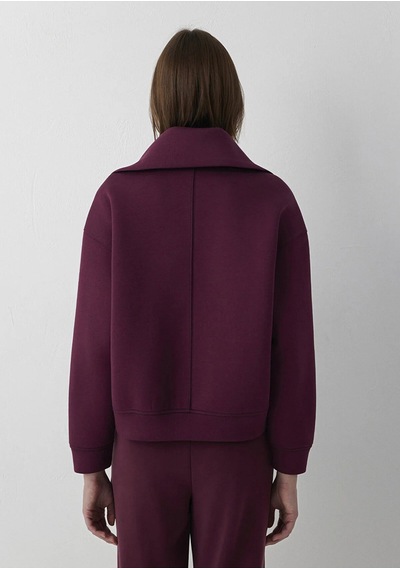 Mavi Fermuarlı Sweatshırt Fig Bordo
