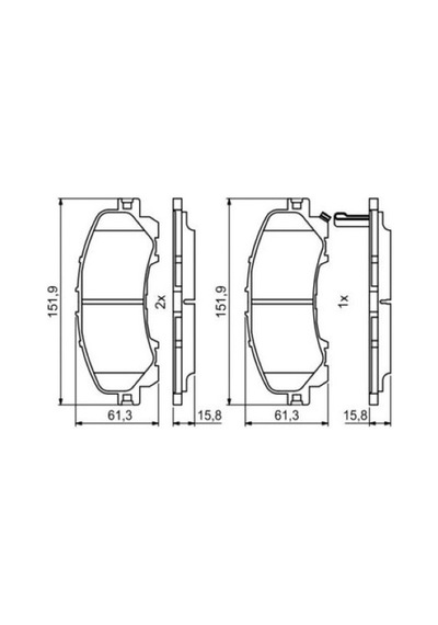 Nissan X-trail 1.6dci 2014-2020 Bosch  Ön Balata 25910