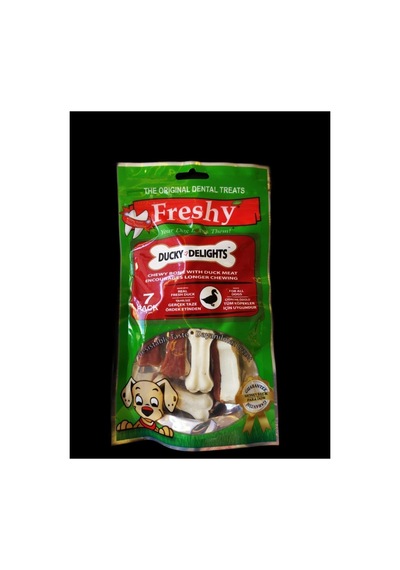 Freshy Ducky Delight Ördekli Beyaz Kemik 7 Adet 5cm Köpek Ödülü 105gr