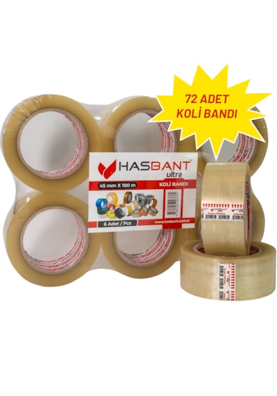 Has Bant Ultra 45mmx100m Koli Bandı - 72 Adet 72 Adet