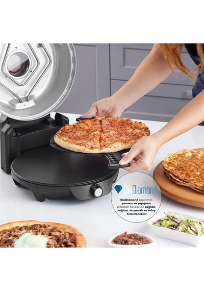 Karaca Gastro 10 İn 1 Pizza Ve Lahmacun Makinesi, Soft Cream