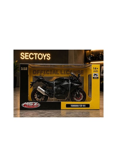 1:12 Ölçek Yamaha Yzf-r1 Model Diecast Motosiklet Kutulu Lisanslı Yamaha Yzf-r1 Siyah