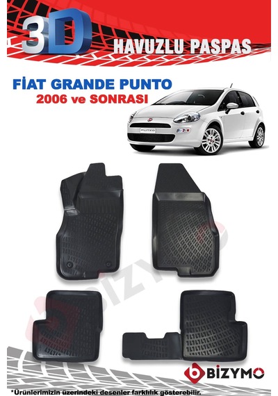 Fiat Grande Punto 2006 Ve Sonrası 3D Paspas Takımı Bizymo