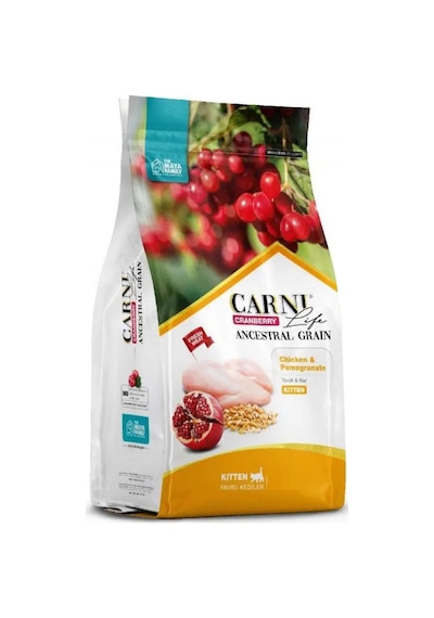Carni Life Ata Tahıllı Kitten Tavuklu Ve Narlı Yavru Kedi Maması 10 Kg