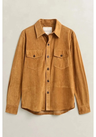 Gant Erkek Kahverengi Relaxed Fit Süet Gömlek-24714