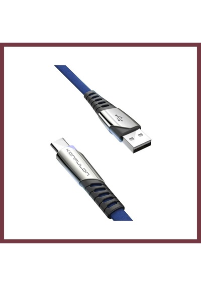 Storeşahin Konfulon Dc18 Type-c Kablo 1m 5a - Mavi Shn0720 Type-c+kablo