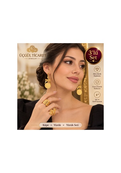 Üçgül Sultan 3 Lü Set Sarı