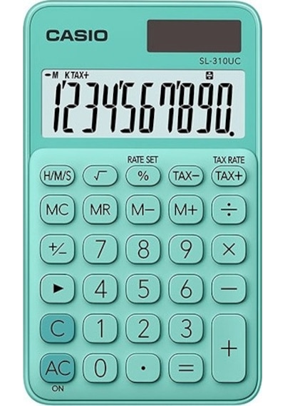 Casio SL-310UC-GN Cep Tipi 10 Hane Hesap Makinesi