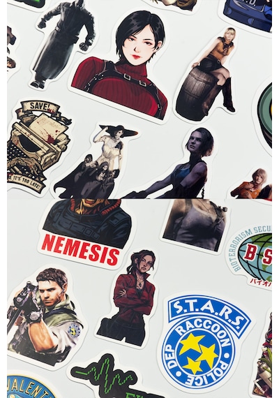 Resident Evil Iconic Sticker Paketi 32 Parça Kaliteli Su Geçirmez Etiket Seti Çok Renkli