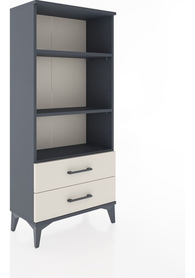 Hyperion Dolap 3 Raflı 2 Çekmeceli 60x44x134 Antrasit-aytaşı Antrasit