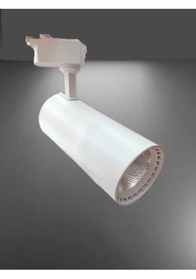 Lampist 30W Ledli Boru Tip Alüminyum Beyaz Kasa Ray Spot Beya...