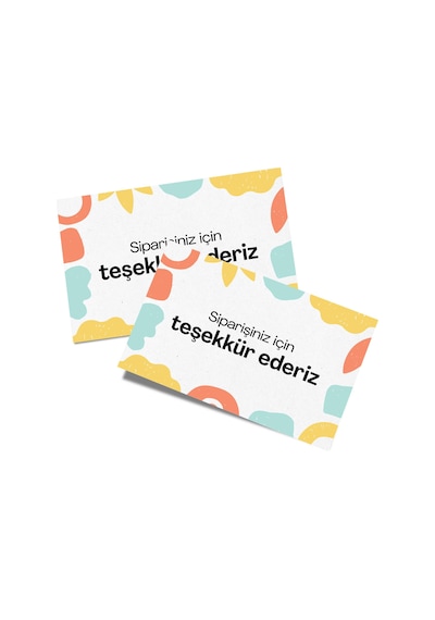 Teşekkür Kartı Tasarım 9 6x9 - 50 Adet