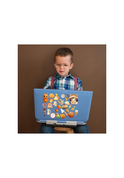 62 Adet Turuncu Juminocore Temalı Sticker Seti Sevimli Estetik Çıkartma Laptop Telefon Defter Etiketi