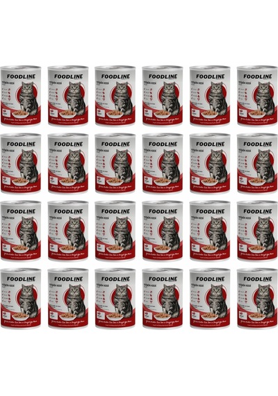 Foodline Biftekli Yetişkin Kedi Konservesi 24 x 400 G