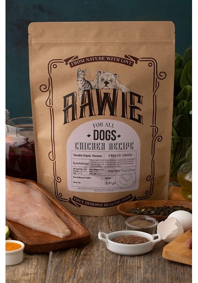Köpek Freeze Dried Tavuk Menü Kuru Mama, 300g, 1-7 Yaş, Glütensiz Ve Tahılsız Formül