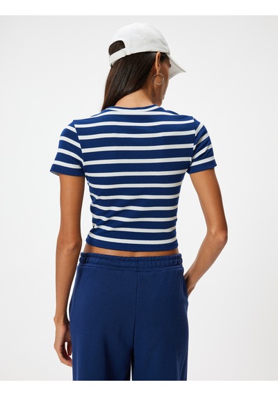 Koton Basic Tişört Kısa Kollu Bisiklet Yaka Slim Fit Lacivert Çizgili 5wal10227ık Lacivert Koton Basic Tişört Kısa Kollu Bisiklet Yaka Slim Fit Lacivert Çizgili 5wal10227ık Lacivert