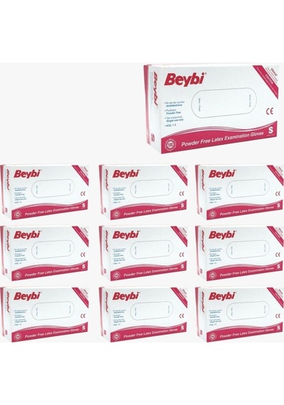 Beybi Pudrasız Lateks 10 Paket Bir Arada Eldiven