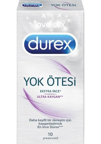 Durex Yok Ötesi Ultra Kaygan Prezervatif 10'lu 1 Kutu