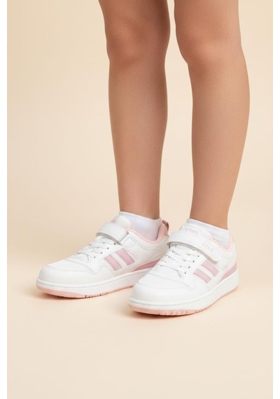 Cool Stella Unisex Çocuk Snaekers Spor Ayakkabı Beyaz - Pudra