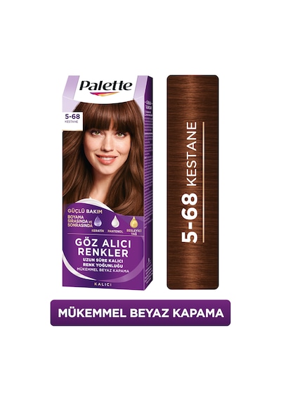 Palette Göz Alıcı Renkler Krem Saç Boyası 5 - 68 Kestane
