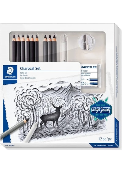 Staedtler Mars Lumograph Charcoal Füzen Çizim Seti