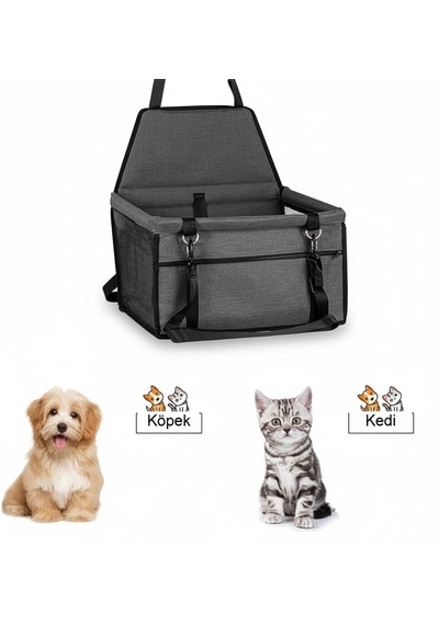 Kedi Köpek Araba Koltuğu Katlanabilir Nefes Alabilir Taşınabilir Pet Seyahat Koltuğu