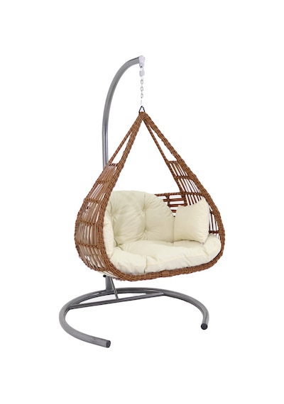 Monalin Home Garden Monaalin Home Garden Madrid Rattan El Örgüsü Balkon Teras Bahçe Sakınacğı Kahverengi