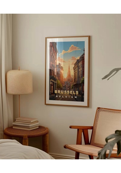Çerçevesiz Poster Gün Batımında Zarafet