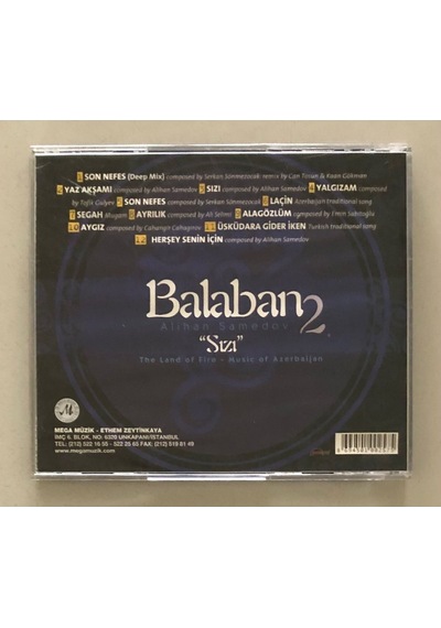 Alihan Samedov Balaban 2 Sızı The Land Of Fire: Music Of Azerbaijan Cd Orjinal Dönem Baskı