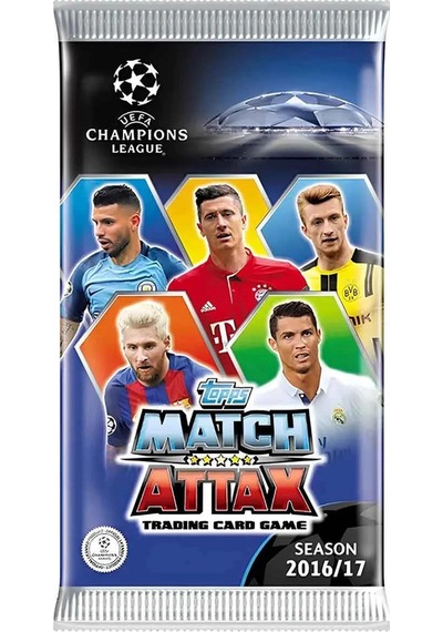 360 Paket 2160kart Uefa Şampiyonlar Ligi 16/17 Match Attax Futbolcu Kartları