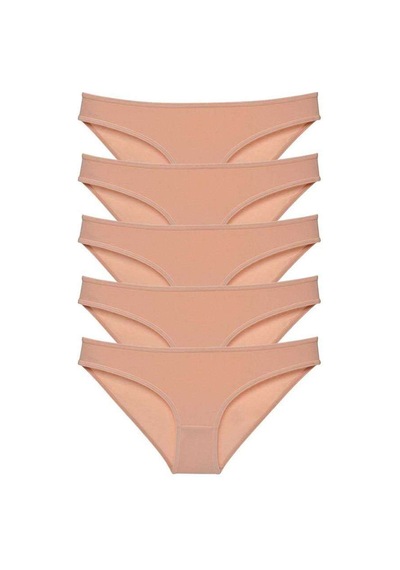 5 Adet Süper Eko Set Likralı Kadın Slip Külot Ten Beden: Xl Standart
