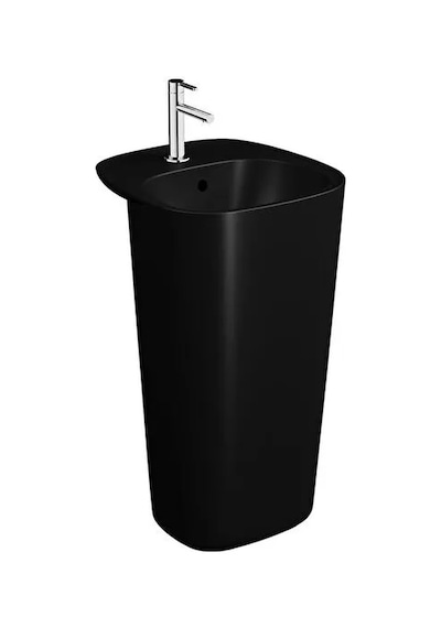 VitrA 7814B483-0001 Plural Monoblok Lavabo 50 CM Mat Siyah