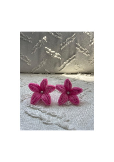 Dudu Bubu 2 Li Çiçekli Buzdolabı Magneti Pembe