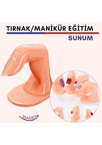 Protez Tırnak Manikür Eğitim Ve Sunum Parmakları 10 Adet