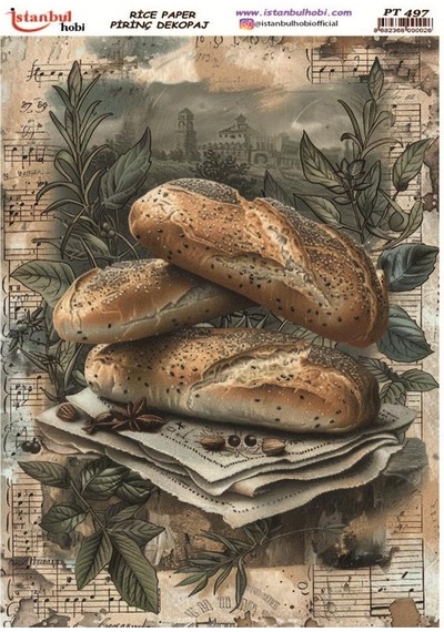 Pirinç Dekopaj Kağıdı 30x42cm Pt-497 Ekmek