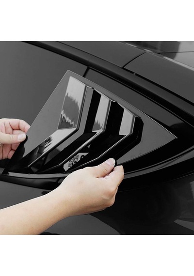 Tesla Model Y Kelebek Cam Vizörü Piano Black