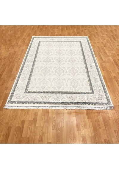 Simetri Desenli Modern 200 X 300 Bambu Yün Halı Bej