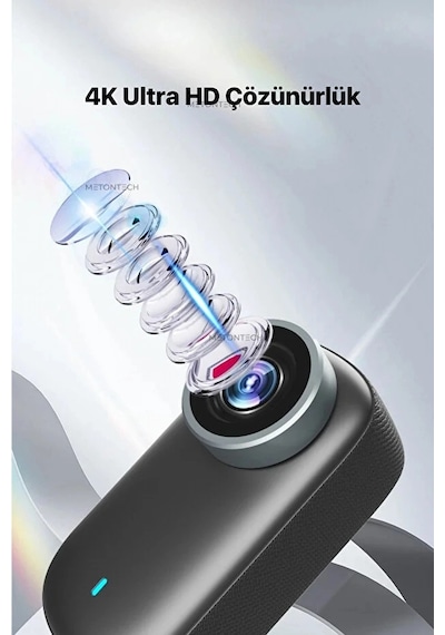 4k Ultra Hd Mini Wıfı Aksiyon Kamerası Taşınabilir Vücut Kamerası 1.47'hd Ekranlı Giyilebilir Video Siyah