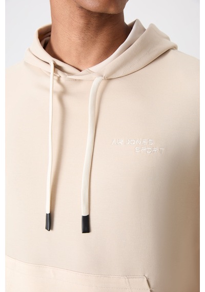Tommy Life Bej Pamuklu Kalın Yumuşak Dokulu Comfort Fit Nakışlı Erkek Eşofman Takım - 85255 Bej