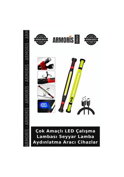 Çok Amaçlı Led Çalışma Lambası Seyyar Lamba Aydınlatma Aracı Cihazlar