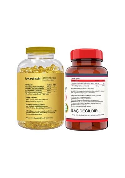 Omega 3 Balık Yağı 180 Softgel & Nevfix Vitamin B12 1000 Mcg 120 Tablet