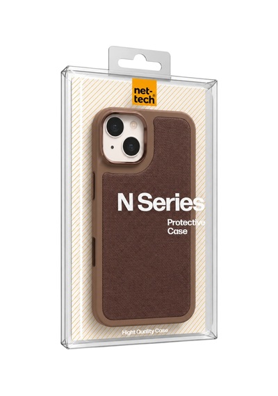 Nettech Apple İphone 15 Uyumlu Nt-n121 Deri Arka Koruma Kılıf - Kozmik Turuncu