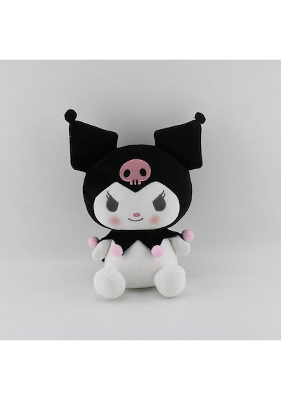 Kawaii Sanrio Kuromi Karikatür Peluş Oyuncak Pembe - Siyah
