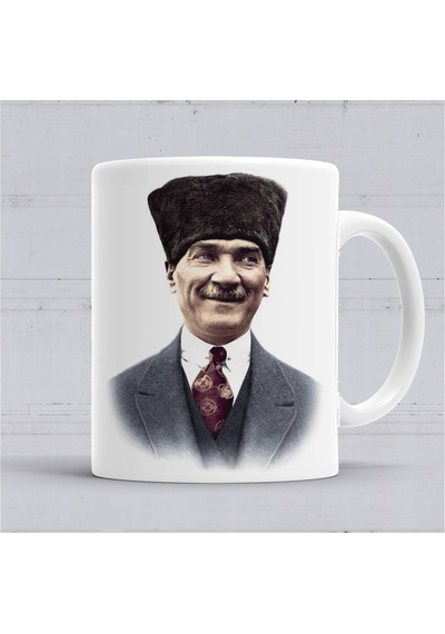 Mustafa Kemal Atatürk Söz Kupa Bardak Porselen No36148 Karışık
