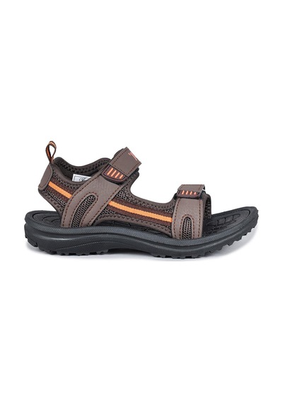 Jump 30068 Kahve - Turuncu Üniseks Çocuk Cırtlı Günlük Sandalet 001