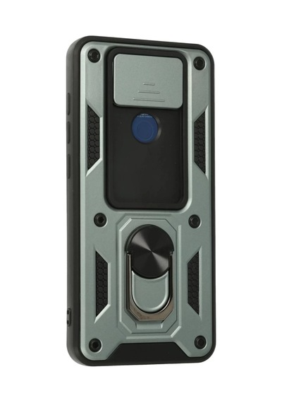 Xiaomi Redmi Note 9 Uyumlu Kılıf Pars Lens Yüzüklü Silikon - Yeşil