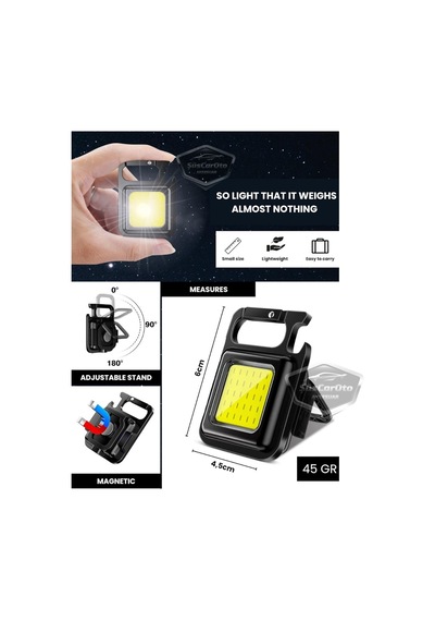 30 Ledli Mini El Feneri 4 Modlu Flash Çok Amaçlı Anahtarlık Su Geçirmez Şarjlı Mıknatıs Fonksiyonel Kamp Cep İkaz Lambası 52075746